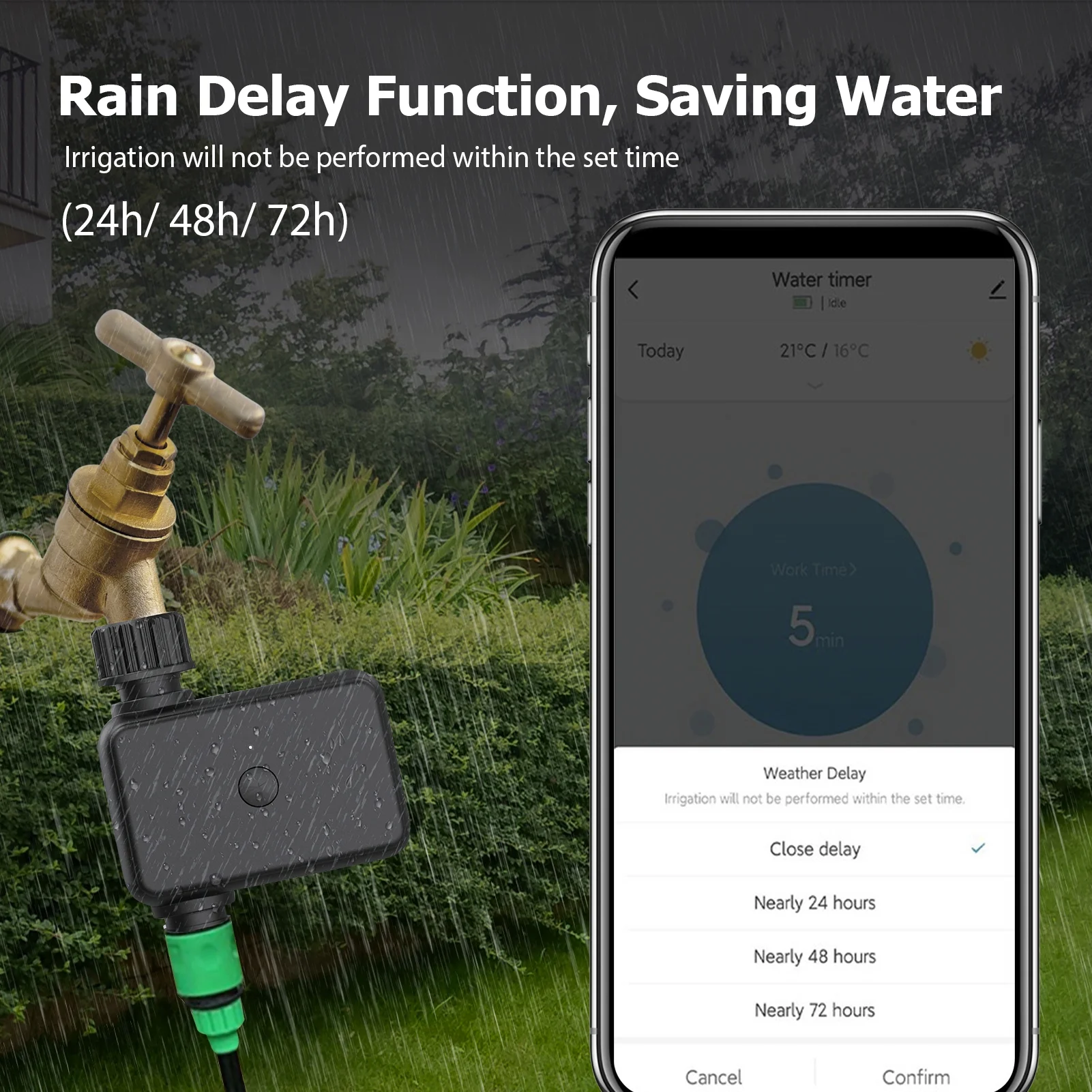 Irrigation ,Delay App Remote With Rain Delay Remote Auatic Lawn Rain Delay App Sprinkler With Rain Faucet Sprinkler With Bt Lawn Farmland Eryue Adben Havou