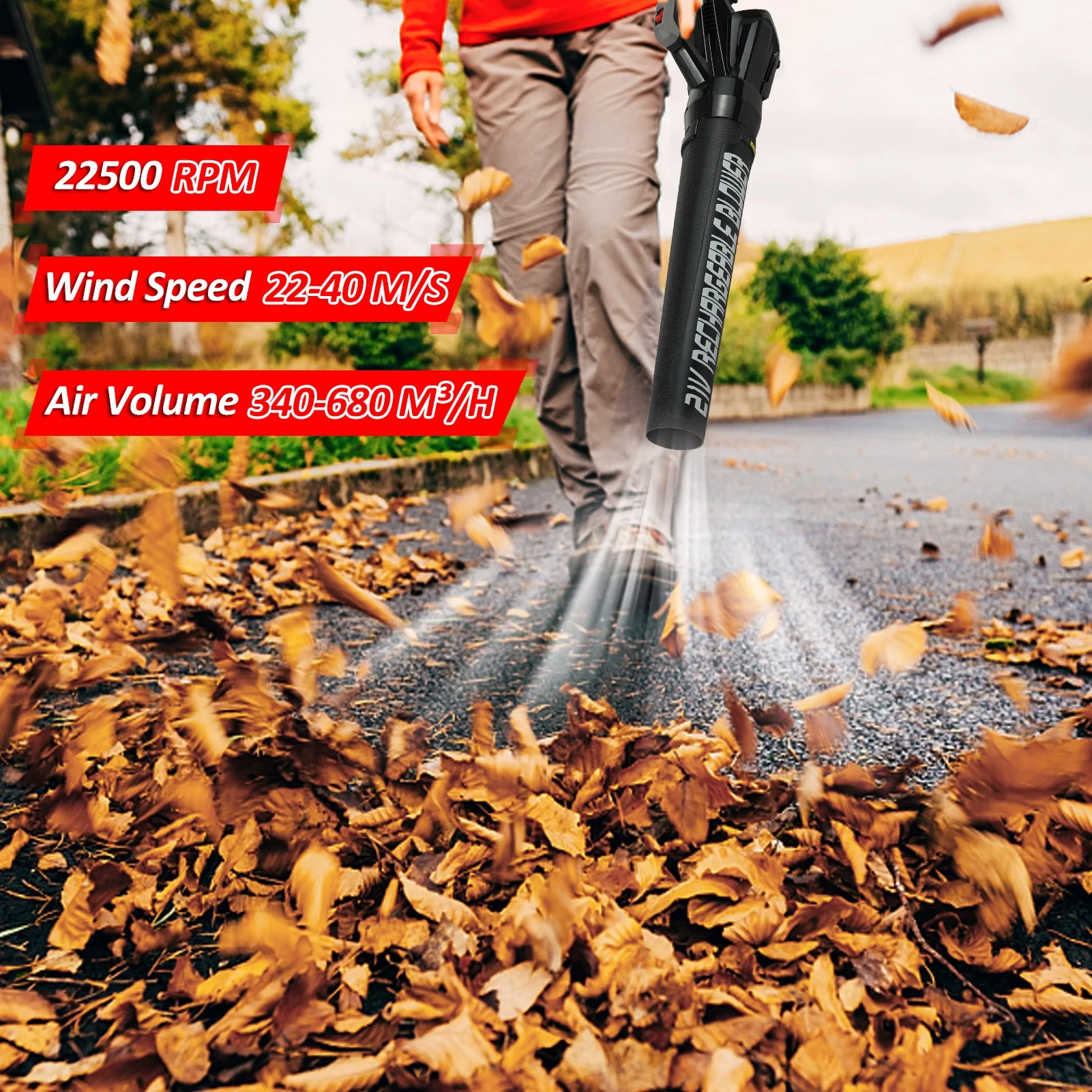 Pristin Blower,Patio Small BlowerStorm BlowerBattery StormBlower Deciduous Blower Blower With Speed Switch Blowers 4000mah Batteries 2 Blower 21Speed Adjustment Patio