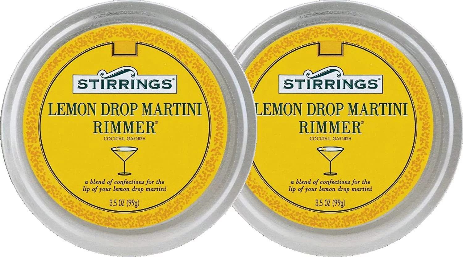 Stirrings Simple Lemon Drop Cocktail Rimmer, 2-Pack 3.5 oz. (99g) Cans