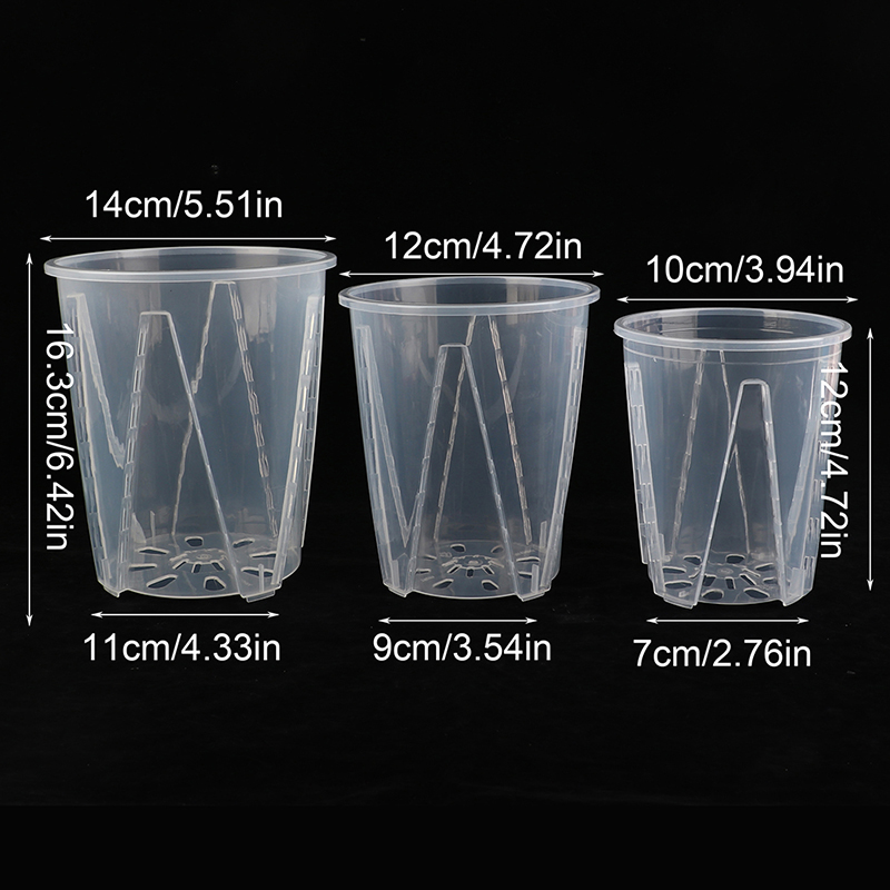 Thickened Transparent Plastic Cylindrical Flower Pot with Large Capacity for DIY Planting - Durable Anti-Deformation Vegetable Planter - 1Pc