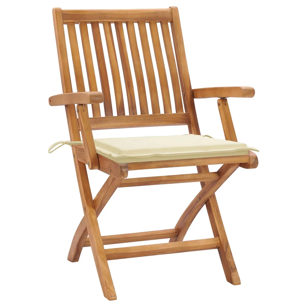 moobody Patio Chairs 2 pcs with Cushions Solid Teak Wood