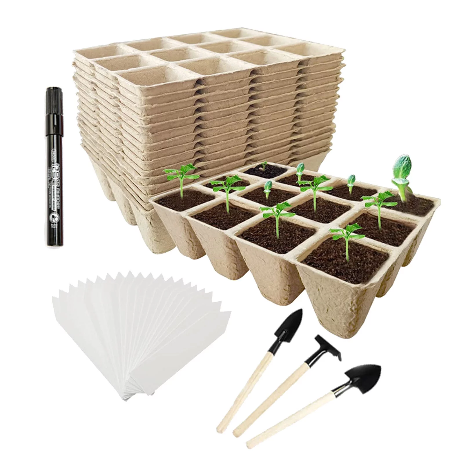 SIfdSeng Biodegradable Kit Peat Pot Set for Seedlings and Saplings Gardening Supplies Fathers Day Bulk Gifts for Employees New Father to Be Gifts Father Day Gifts from Daughter Spanish