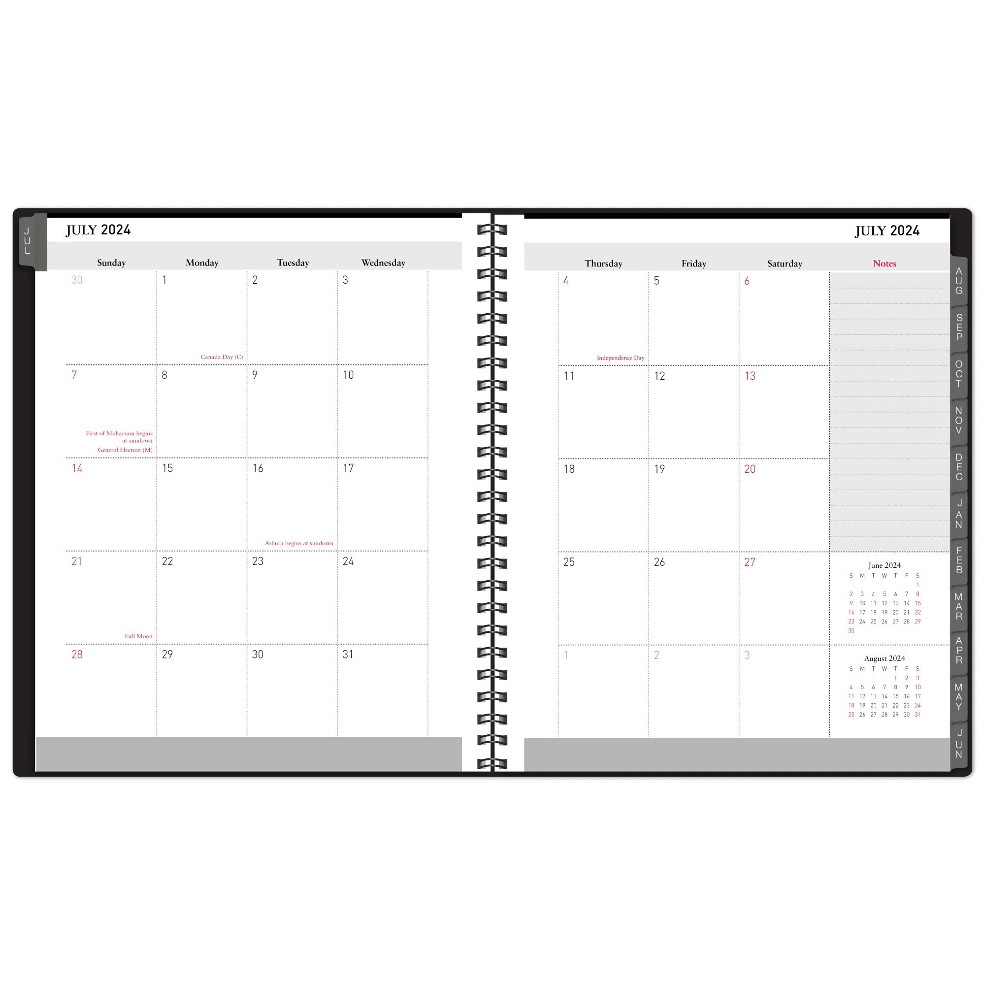 2024-2025 Office Depot® Brand 14-Month Weekly/Monthly Academic Planner, Vertical Format, 8