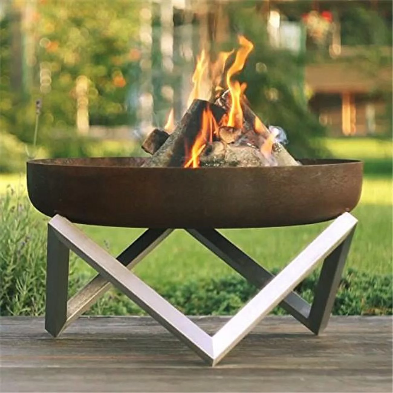 Curonian Z630Memel Solid Steel Fire Pit Memel - Medium