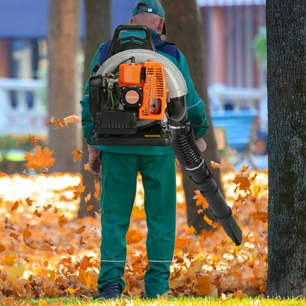 NEWCE   63CC Leaf Blower  2-Stroke Backpack Gas Powered Leaf Blower  Snow Blower Leaf Blower for Dust  Snow Debris Yard