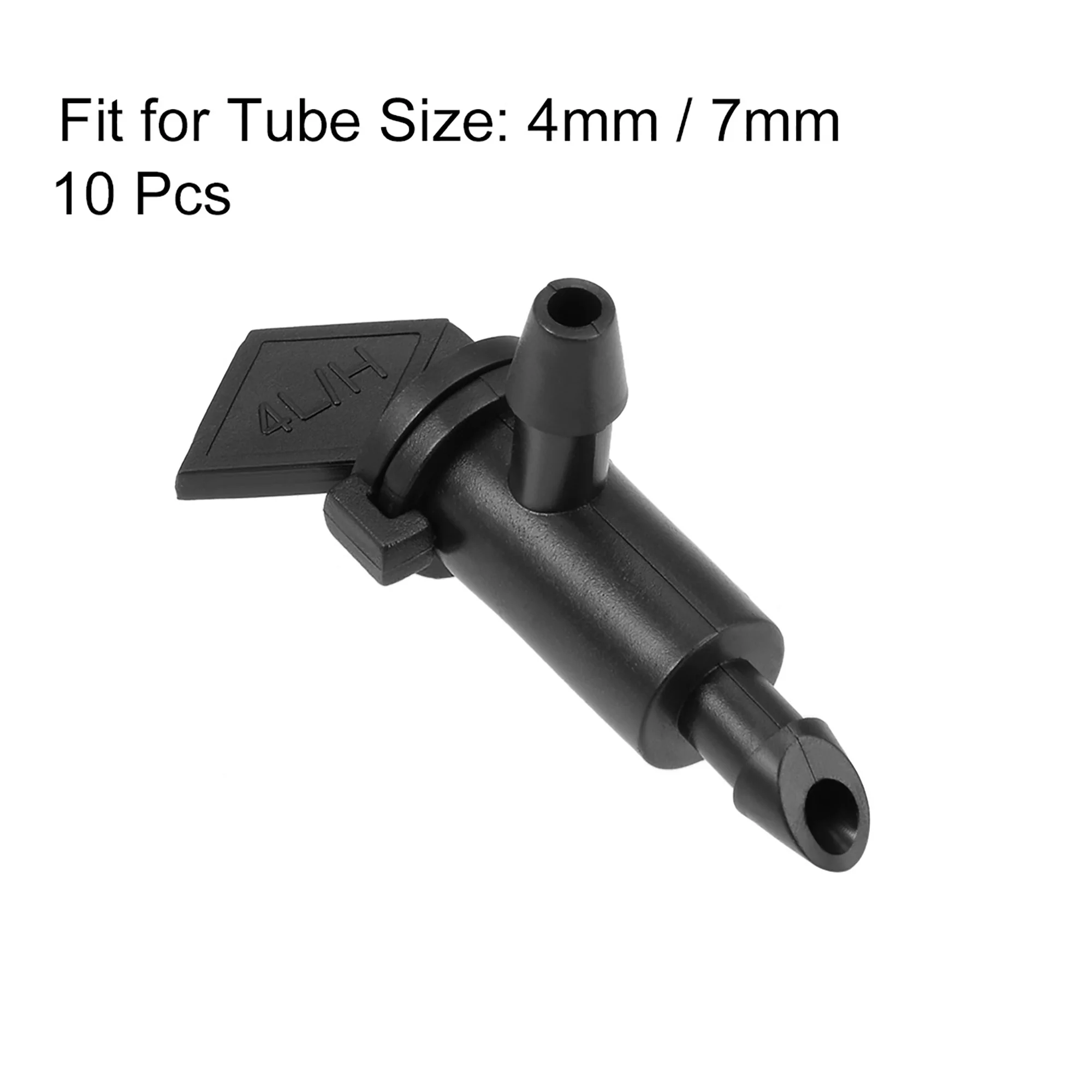 Flag Dripper 1 GPH 4L/H Emitter Sprinkler for Garden Lawn Drip Irrigation Connect 4/7mm Hose Plastic 10pcs