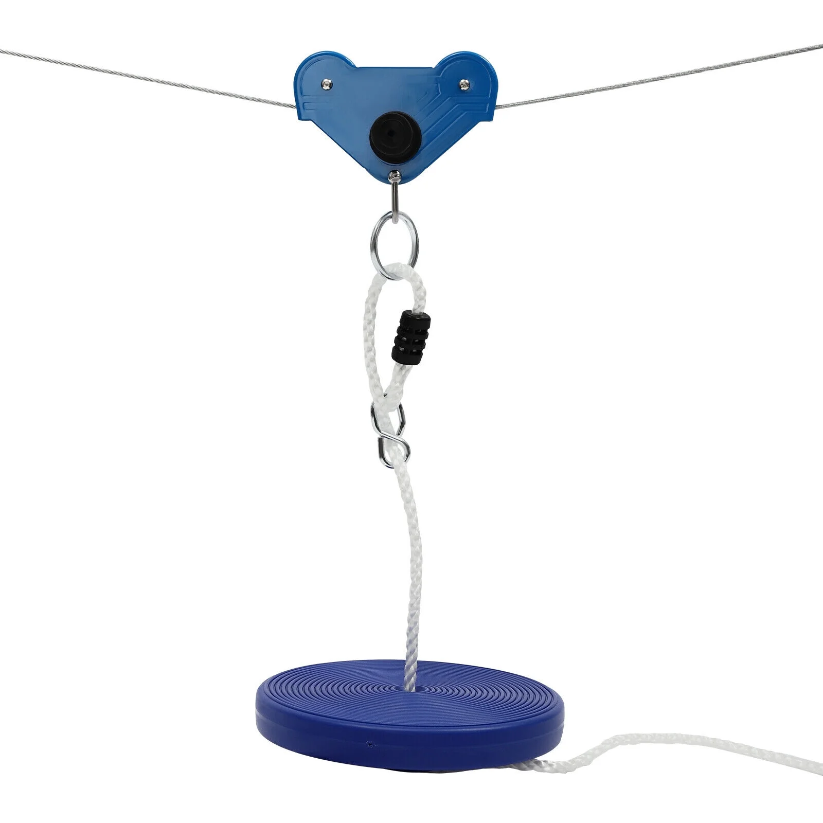 330lb 80Ft Zip Line Kit Kids Adult Zip Line Trolley Slackers Zip Lines+Seat State-of-the-art Kit