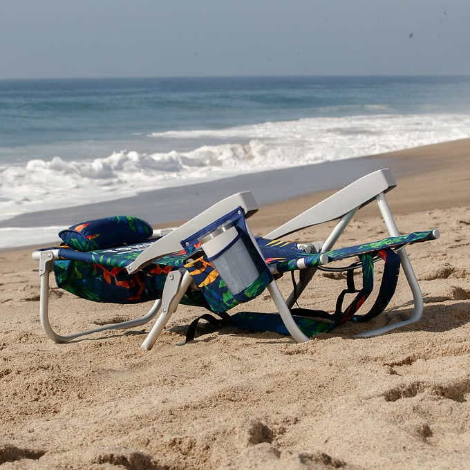 Backpack Beach Chair 2 Pack (Tropical Foliage), Dark Blue (2622206)