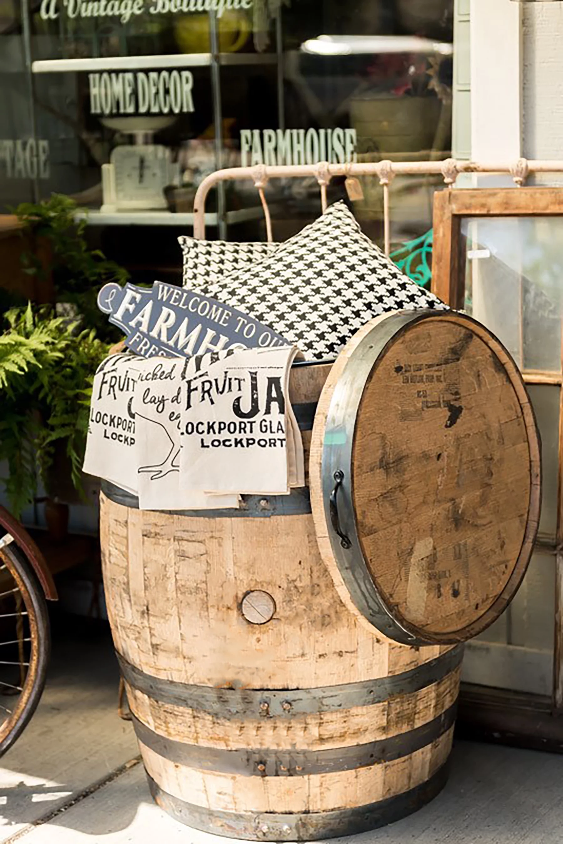 Authentic Whole Oak Whiskey Barrel, Repurposed