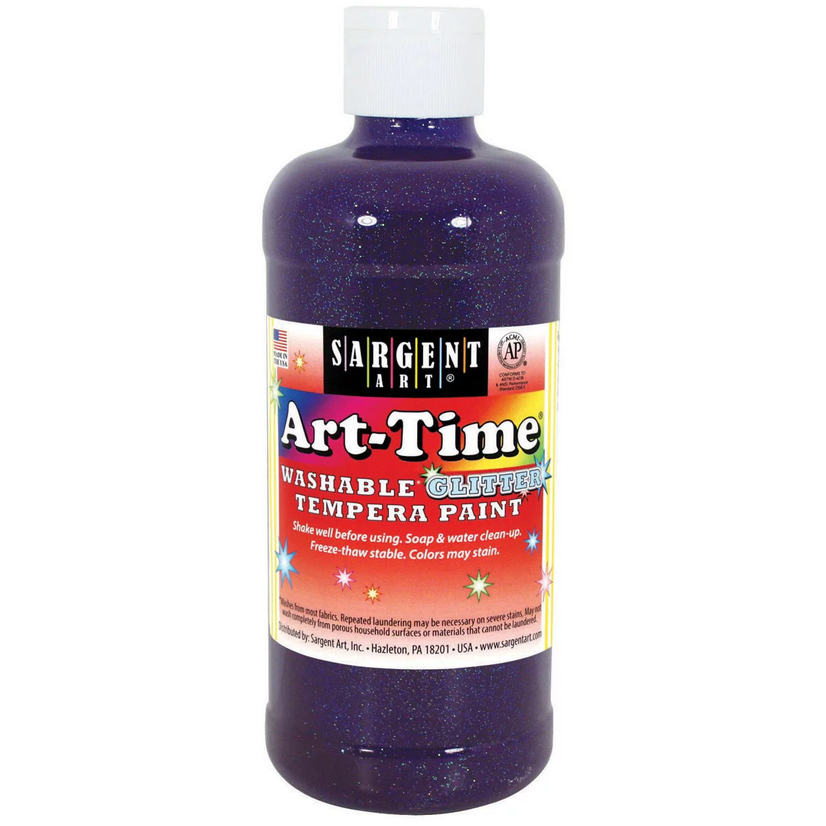 Washable Art-Time(R) Glitter Tempera Paint 16oz-Violet