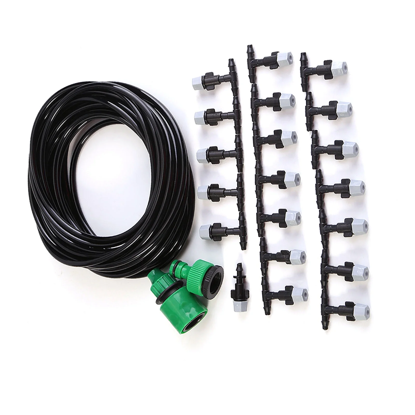 Yunxwd Micro Drip Irrigation Kit Water Misting Cooling System Hose Sprinkler Nozzle Garden Patio Micro Irrigation Set(10M)
