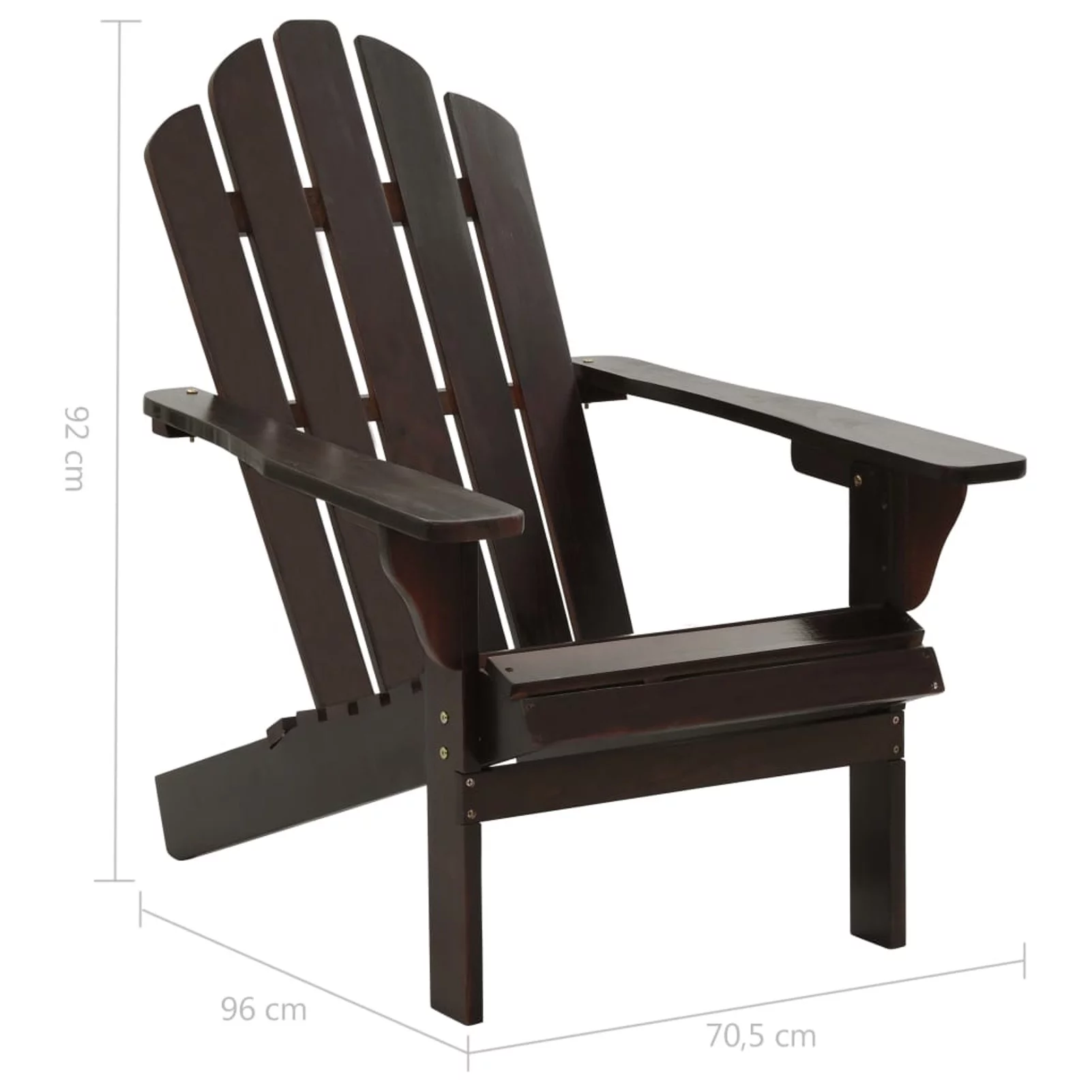 Walmeck Patio Chair Wood Brown