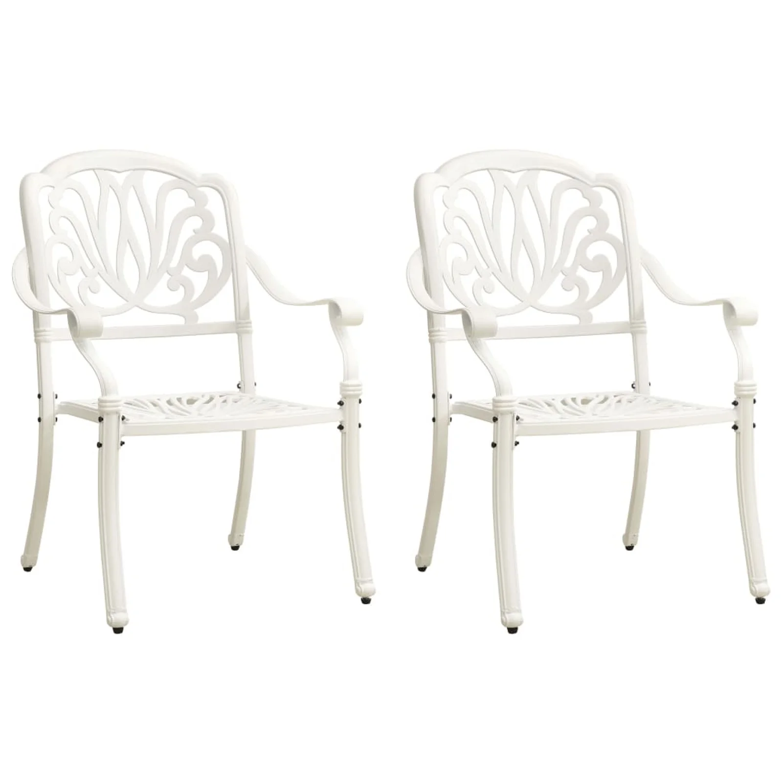 Irfora parcel,2 Pcs Cast White Patio Cast Aluminum Patio Chairs Furniture Of 2 Cast X 35.8 Inches Patio Table Chairs 27.2 X 35.8 (w X D Xiannv Patio Table Chairs Chairs 35.8 Inches (w
