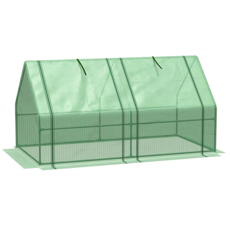 ZAJ 6' x 3' x 3' Mini Greenhouse Portable Hot House with Large Zipper Doors & Water/UV PE Cover for Outdoor and Garden