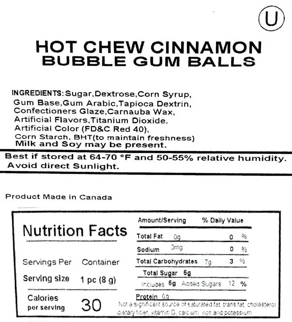 SweetGourmet Hot Chew Cinnamon Bubble Gum Balls | 1.5 Pounds