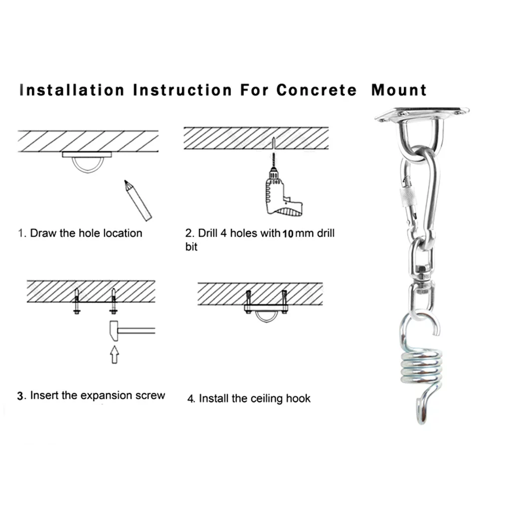 Hammock Hanging Kit 360 Rotation Swing Hangers