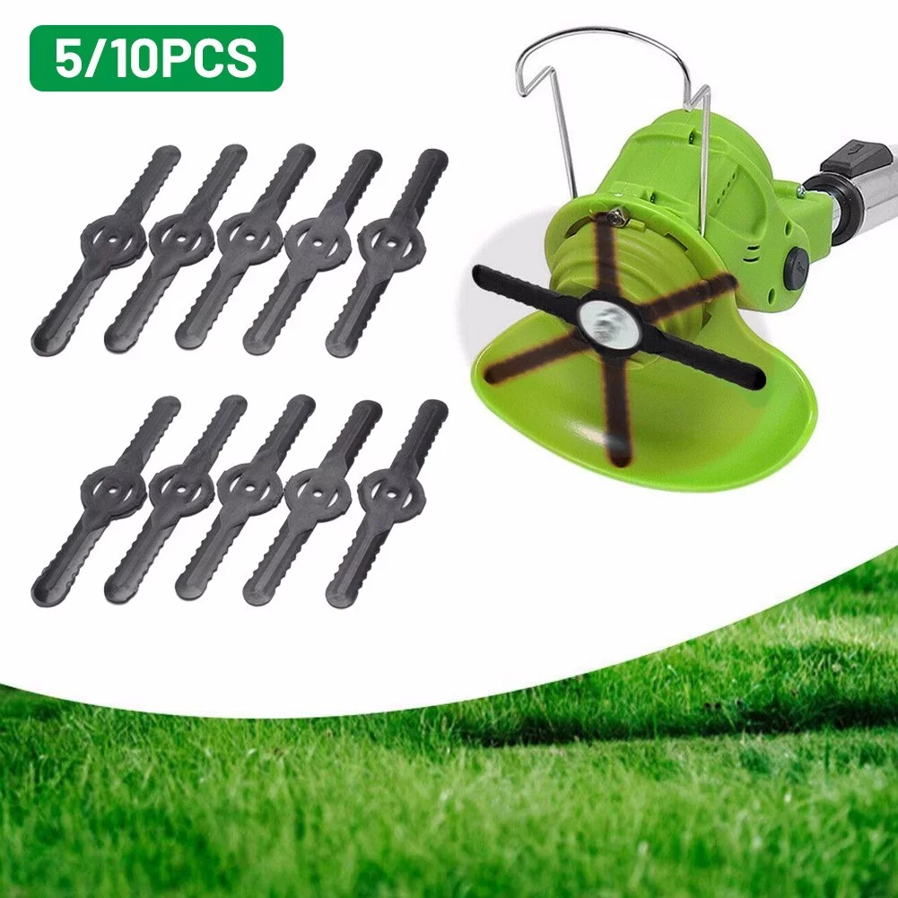 Sufanic 10Pcs String Trimmer Head Blades Replace Plastic Cutter Blades Replacement Weed Wacker Head Blades Lawn Mower Weed Eater Blades Accessories
