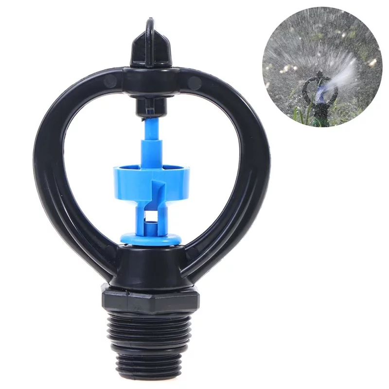 1/2 3/4 In Farm Sprinkler 360 Degrees Rotary Lawn Water Content Garden Water AL