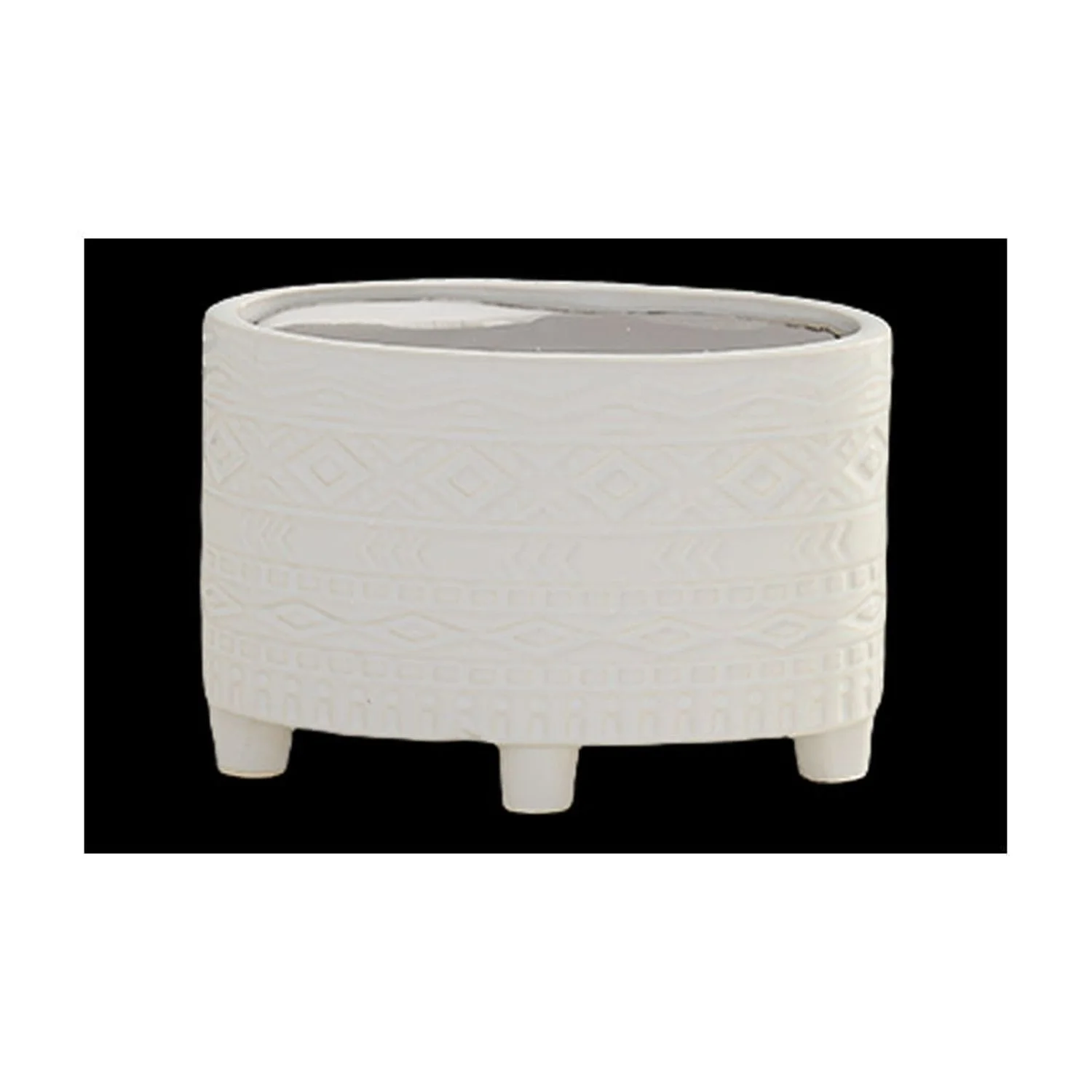 Urban Trends Ceramic Oval  Pot