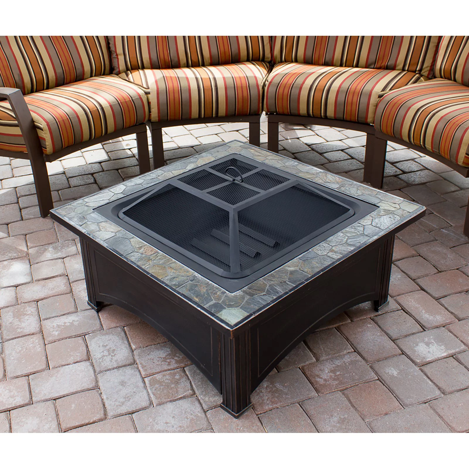 AZ Patio Heaters Steel Wood Burning Fire Pit Table