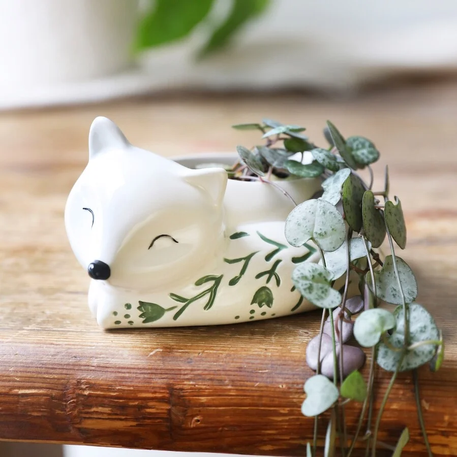 Fox Planter Pot for Plants & Succulents | Succulent Planter | Animal Planter | Cute Planter | Indoor Planter | Mini Planter | Air Plant Pot