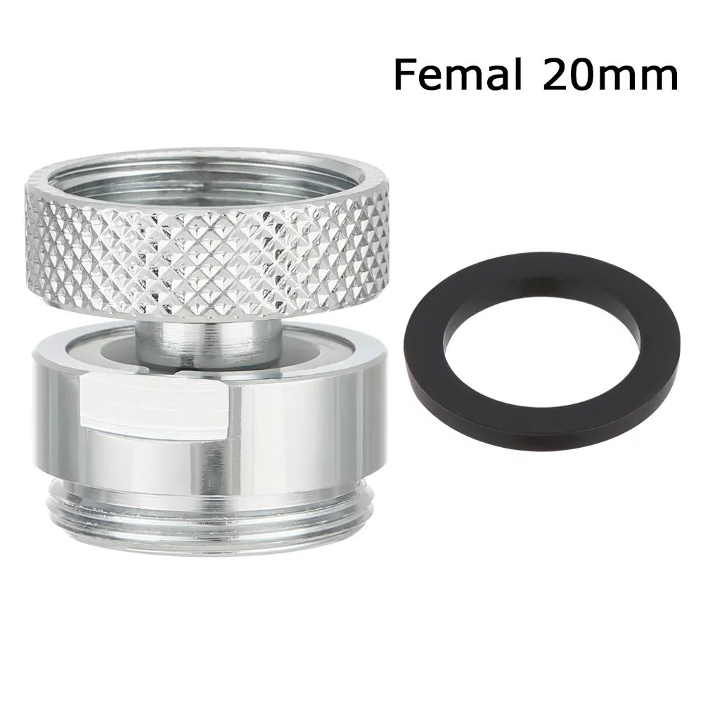 New Connect Garden Hose Bathroom Kitchen Faucet Fittings Swivel Aerator Adapter Faucet Adapter 360 Degree Adjustable Tap Aerator Connector FEMAL 20MM