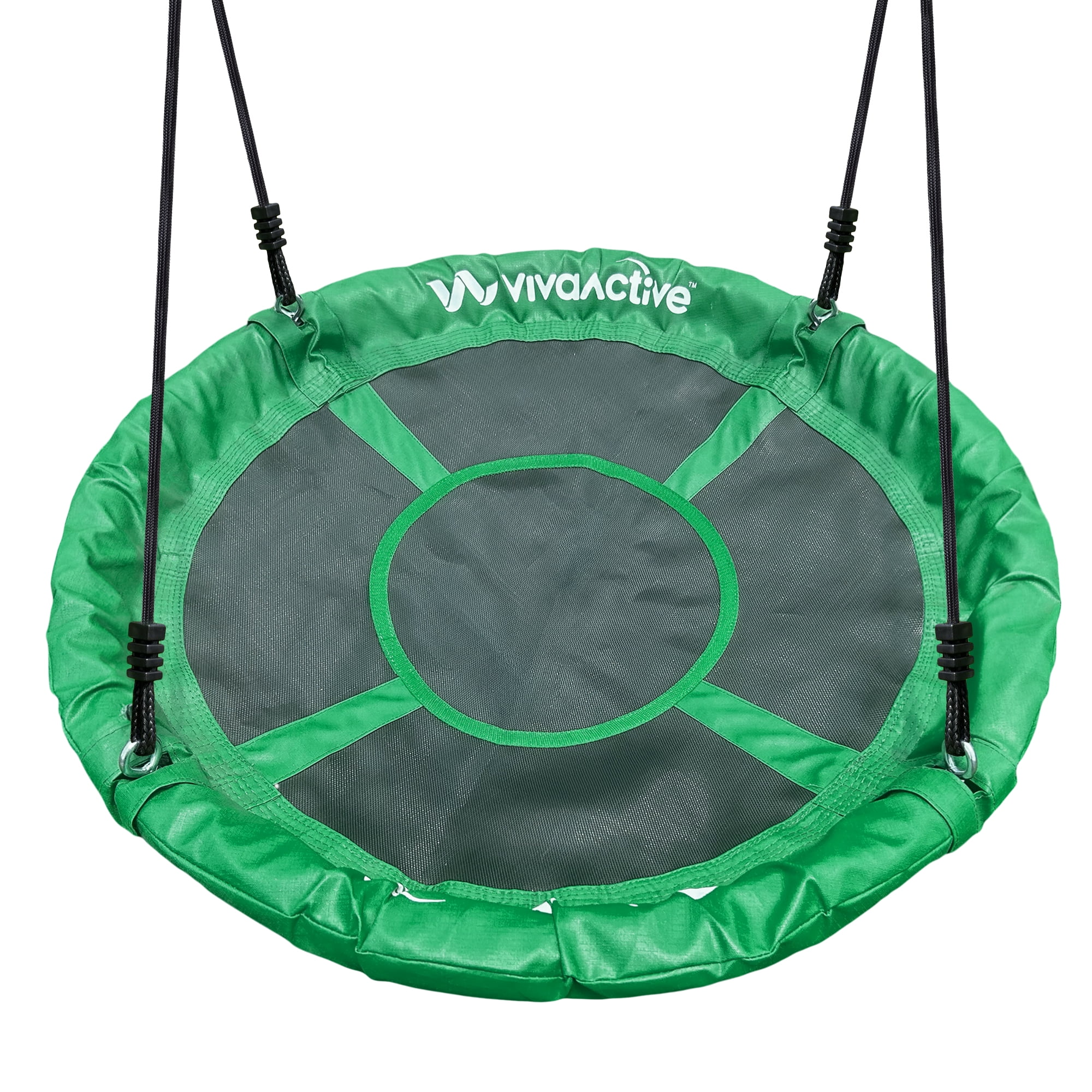 gobaplay Round Tree Swing and Polyethylene Rope with Hanging Tent, rey