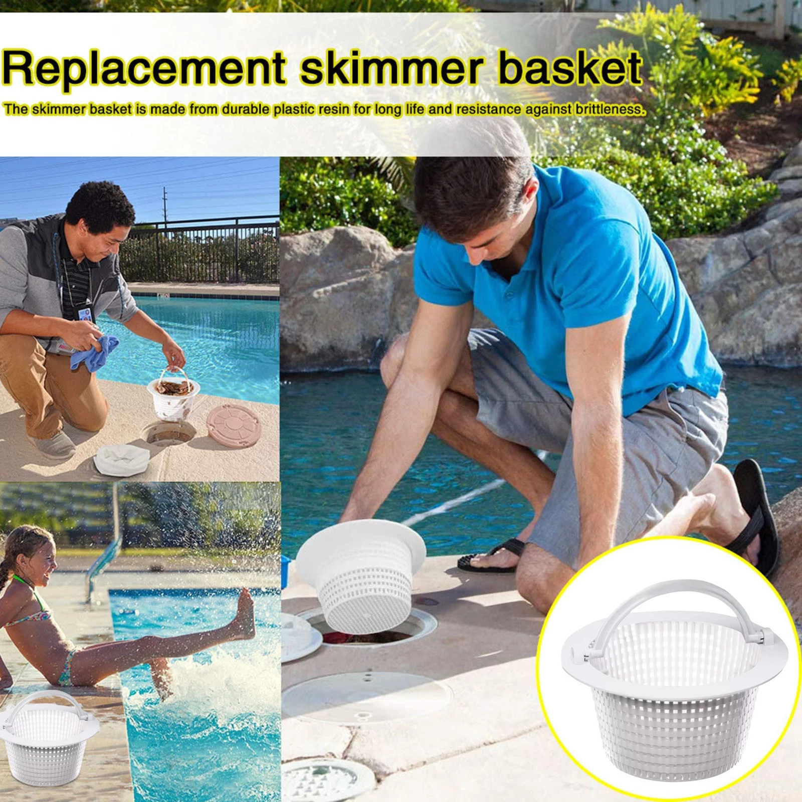 Mnycxen Skimmer Baskets Pond Basket Replacement Filter Swimming Pool Practical