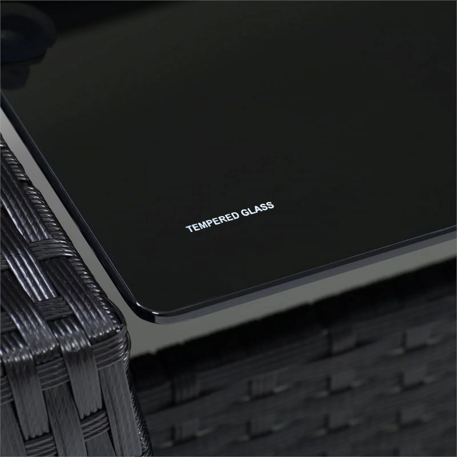 Afuera Living 4-Piece Fabric & Wicker/Rattan Patio Set in Warm White/Black