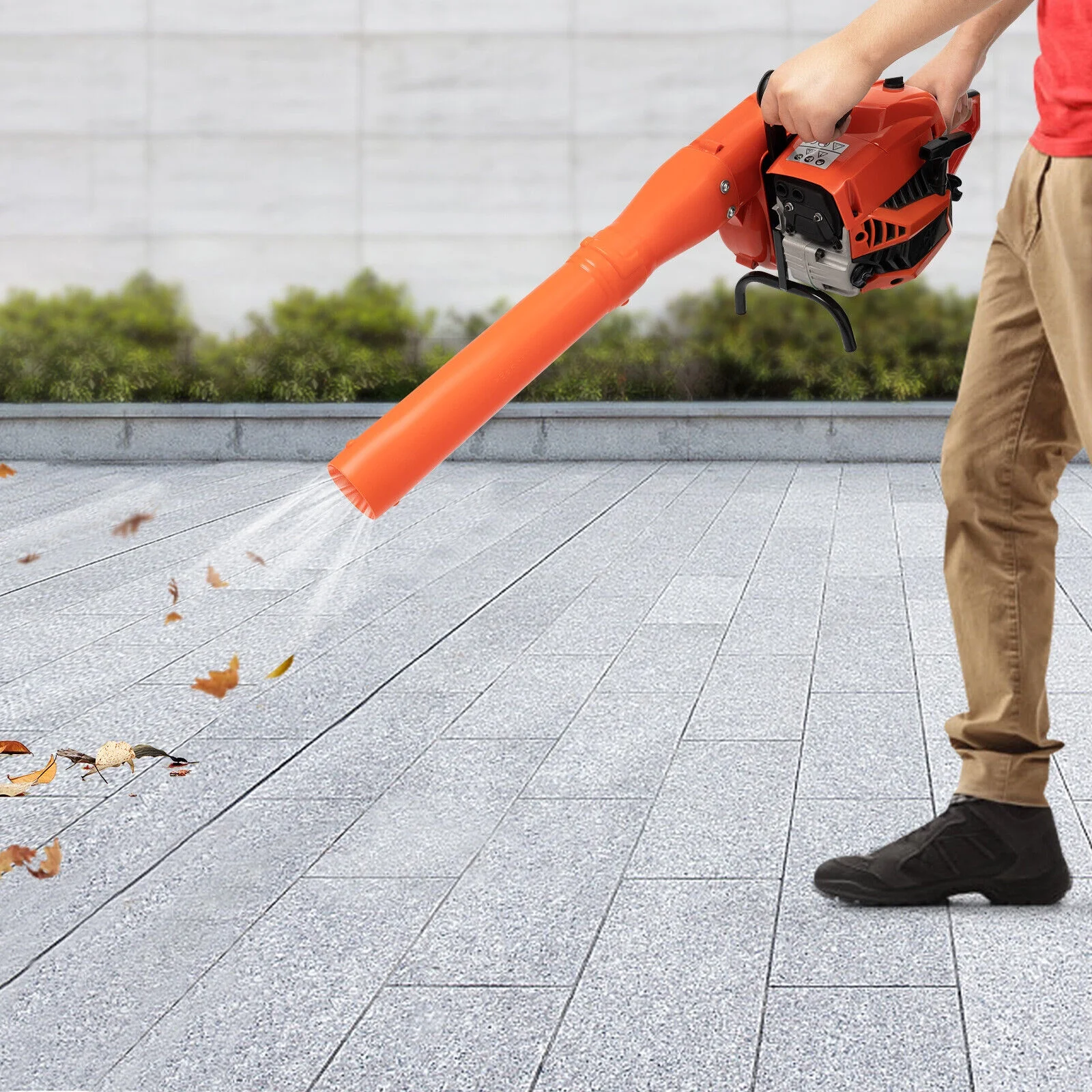 60CC Snow Blower 2-Stroke 6800RPM Petrol Blower Portable Gas Powered Hand-held SnowBlower with a Diaphragm Carburetor