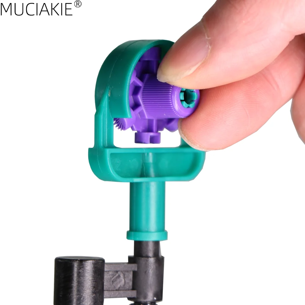 MUCIAKIE Adjustable Angle 60/90/180/270/ Degrees Sprinklers on 50CM Filberglass Stake Garden Irrigation Watering Nozzles