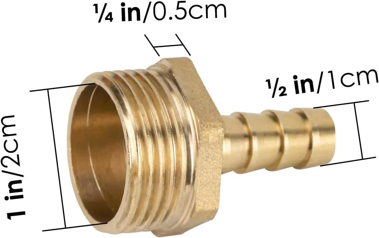 DODAMOUR 2 Pack Garden Brass Hose Thread Swivel, 3/8