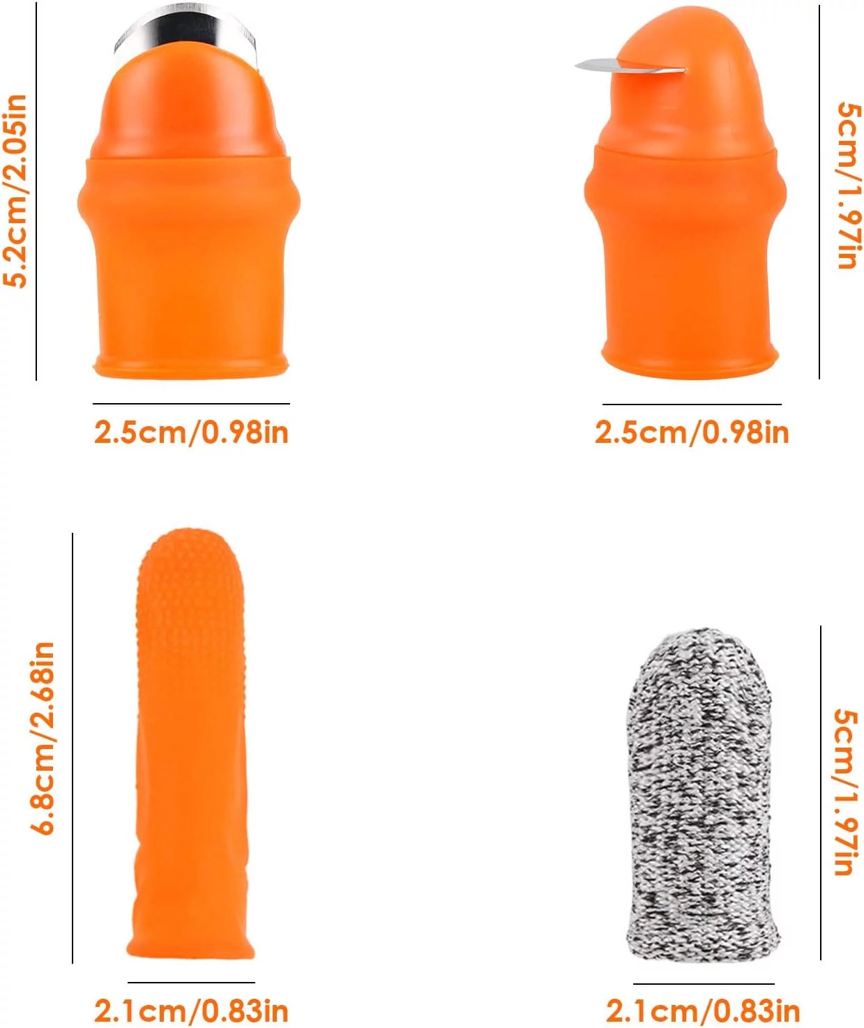 12Pcs/lot Gardening Silicone Thumb Knife Anti-Cutting Finger Sleeves Harvesting Tool Kit for Twig Pruning Fruit Vegetable Picking Portable Small Garden Tools