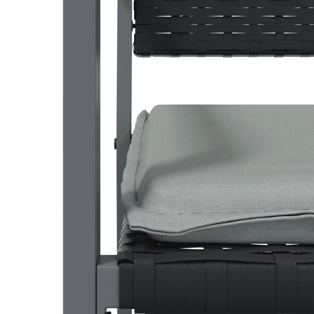 Dcenta Patio Chairs with Cushions 2 pcs Black 21.3