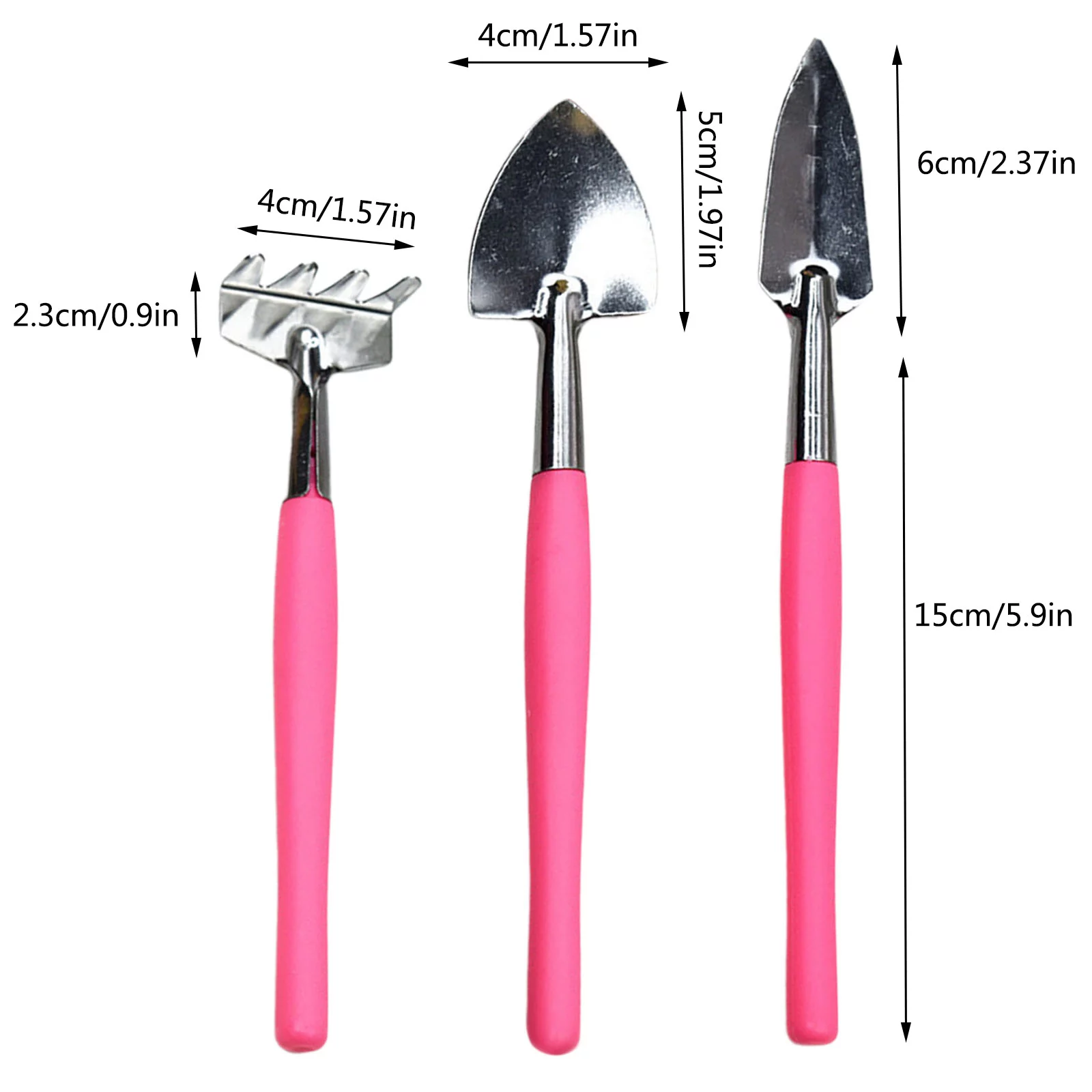 ZiSUGP Gardening Stainless Steel Tools Three Sets Of Home Mini Shovel Rake Tool Combination Succulent Tools Garden Tools
