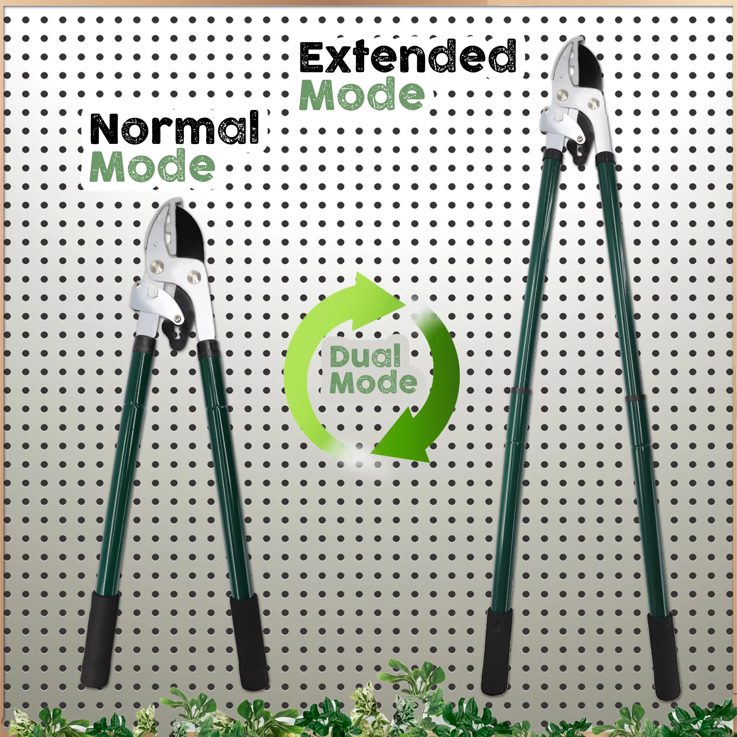 Tree Trimmer Anvil Loppers Branch Cutter, Telescopic 25” to 37.5” Tree Limb, Garden and Yard Clippers, Heavy Duty Lopping Pruning Shears, Clean Cut Chops Thick Branches- By RamPro