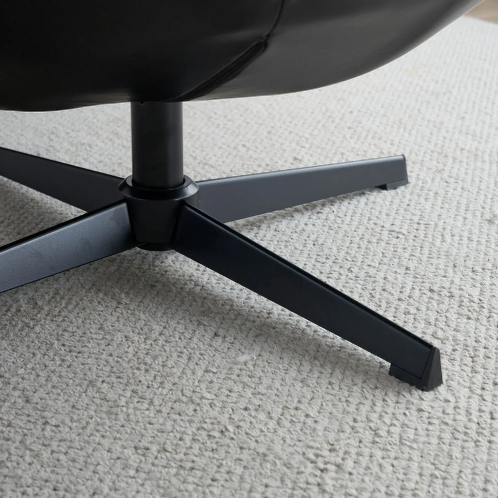 LNSETGC Two Tone Modern Comfy Accent Round ° Swivel Club Arm Chairs Swivel Barrel Chair for Living Room Bedroom  Office  Hotel (Black and White)