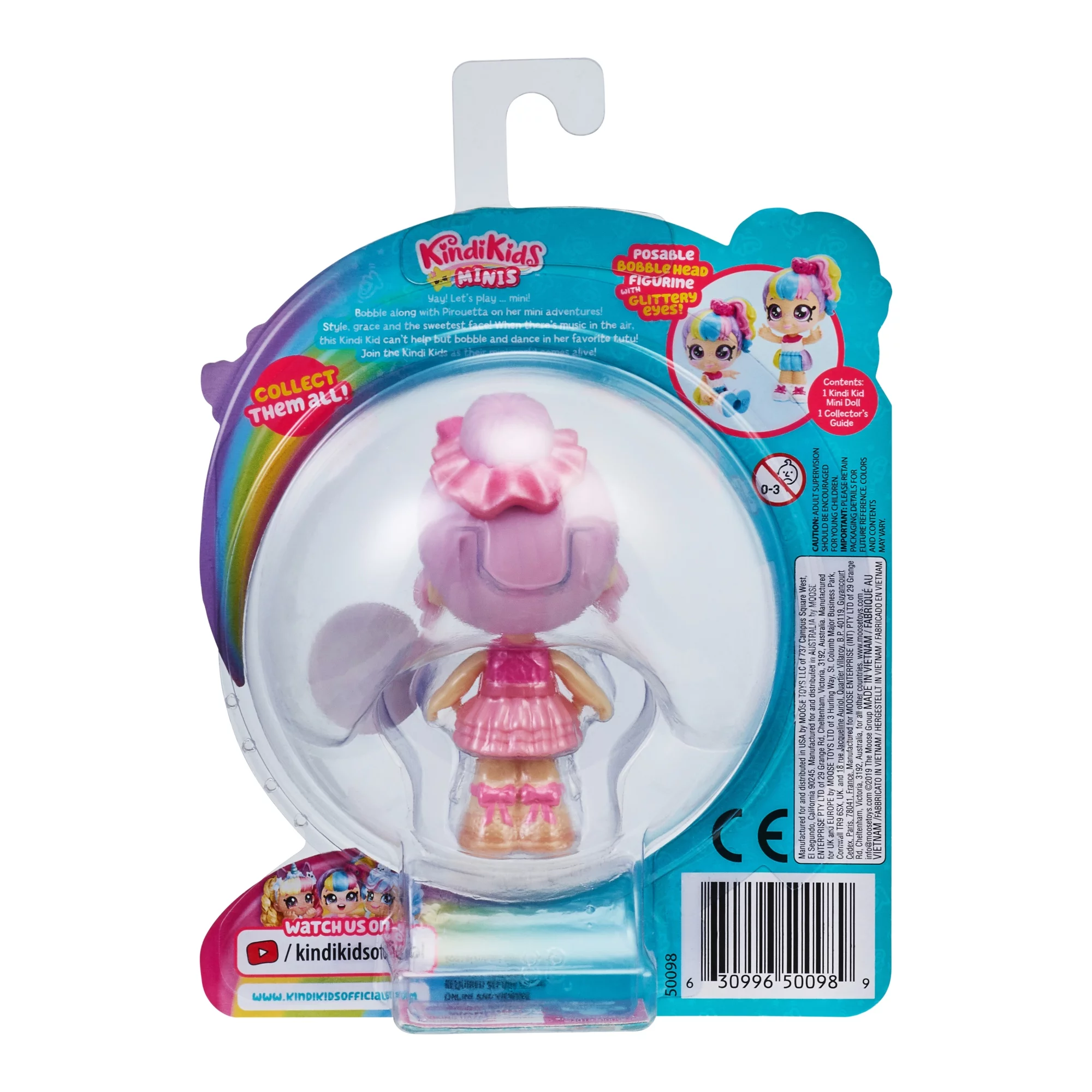 Kindi Kids Minis - Pirouetta - Posable Bobble Head Figure 1pc