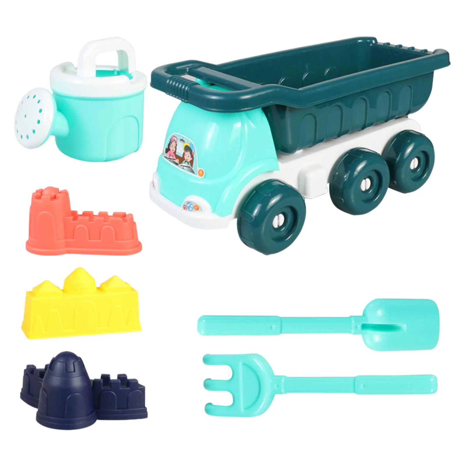 Sand Beach Toys,Kids Beach Sand Toys sand Cart Tools Set,Trolley Bucket Beach Sand Game Toy Set,Family Kids Toddlers sand water Set,beach baby sand Sandpit Digging Sand,Innovative Outside Blue