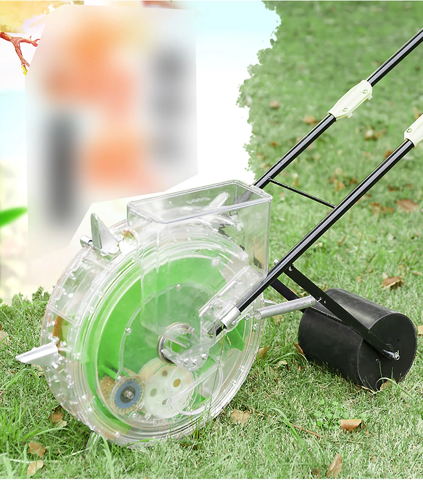 Manual Seeder Handheld Seeding Machine Peanut Corn Bean Planter Precision Garden Seed Planter Spreader Hand-push Roller Seeder Corn Cotton Fertilizer Applicator Manual Peanut Planter