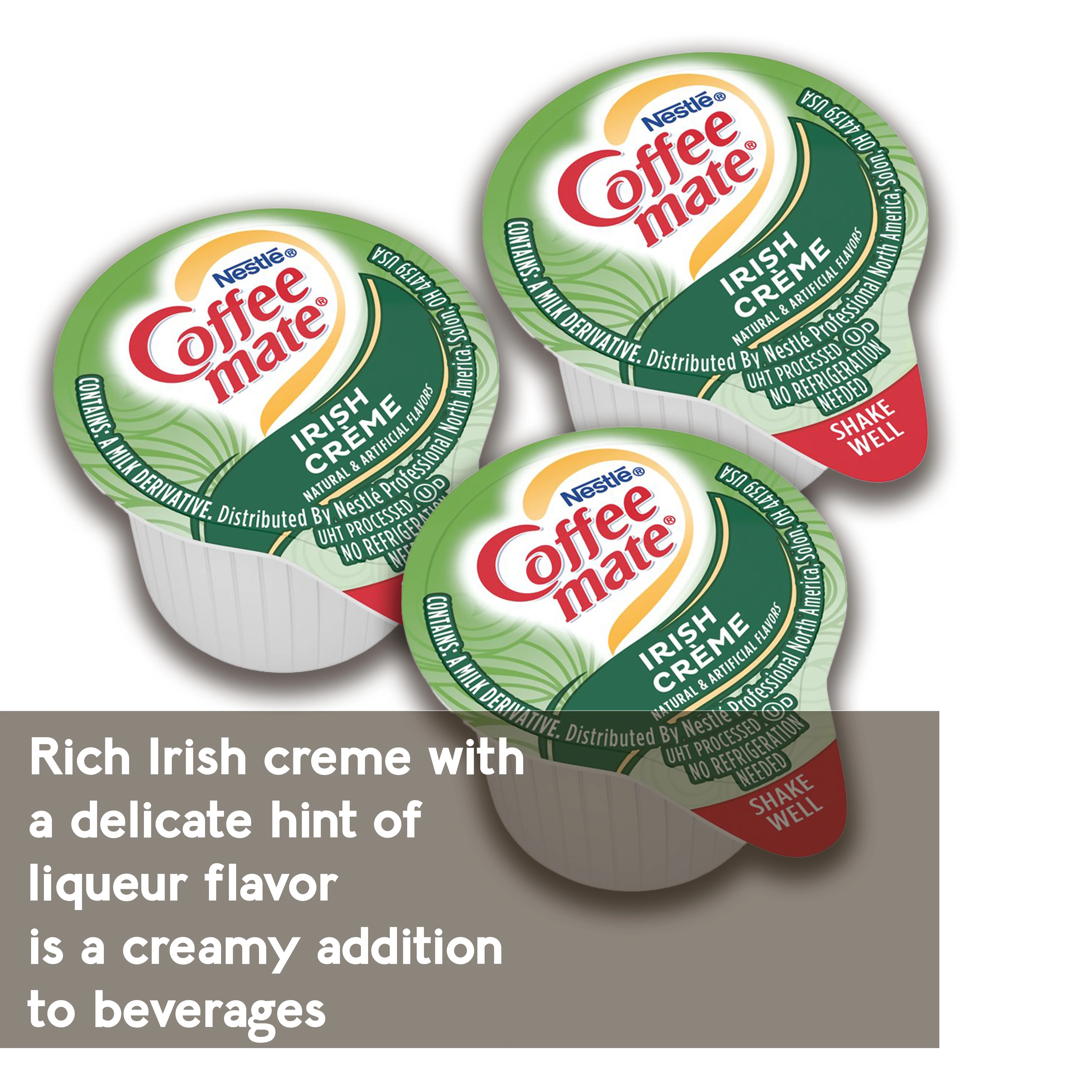 Nestle Coffee-Mate Irish Creme Single Serve Non-Dairy Creamer, 0.4 oz l Pack of 50