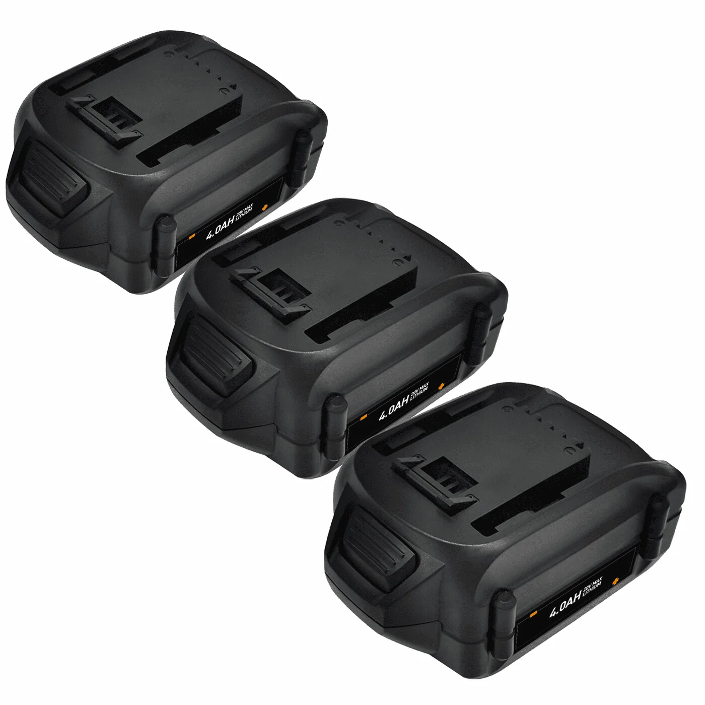 3packs for 20V 4000mAh Replacement Black Battery for Worx Lithium Battery Compatible with WA3520 WA3578 WA3525 WA3575 WA3671 WG151s WG890