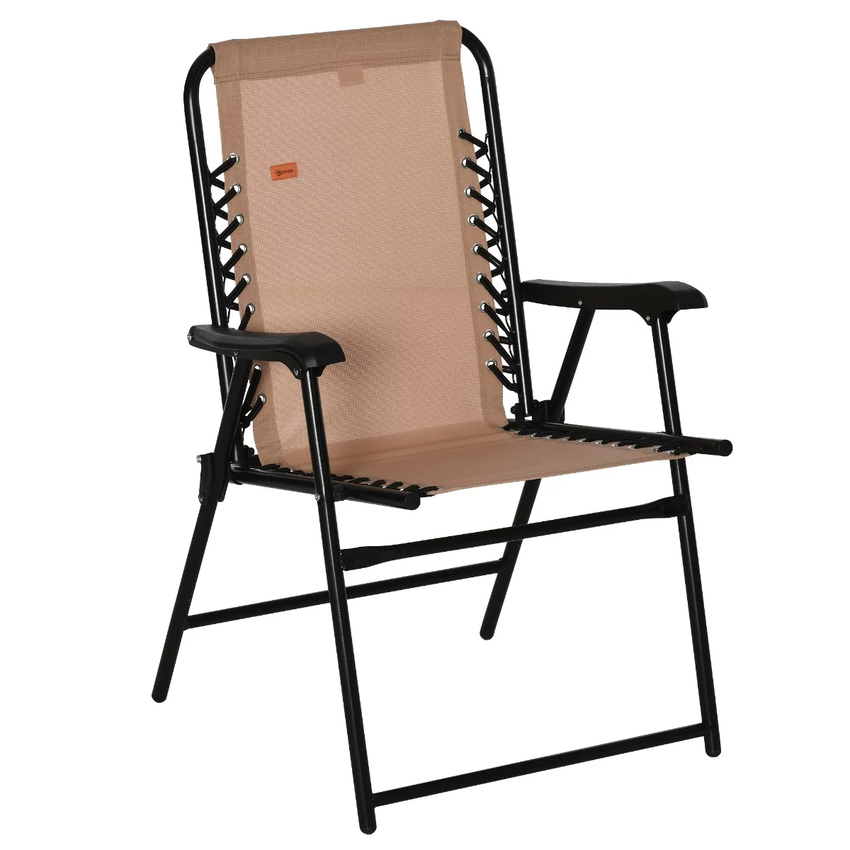 Festnight Outdoor Patio Folding Chair Portable Chair for Camping Lawn with Armrest