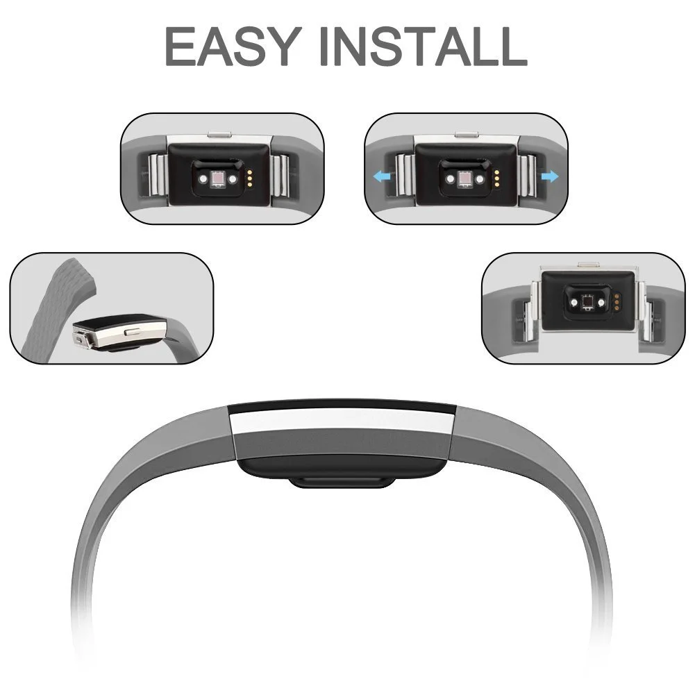 Fitbit Charge 2 Bands Band Replacement Small Large Silicone Special Gray, Small