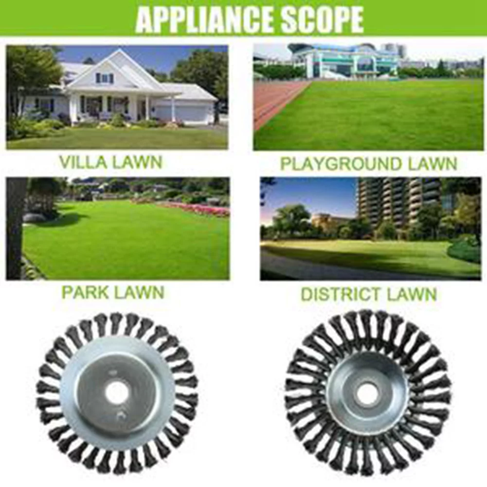 Verdant Touch Brush Cutter Head Stainless Steel Garden Lawn Mower Blade Grass Trimmer Brush Cutter Head Accessory(7.87in)