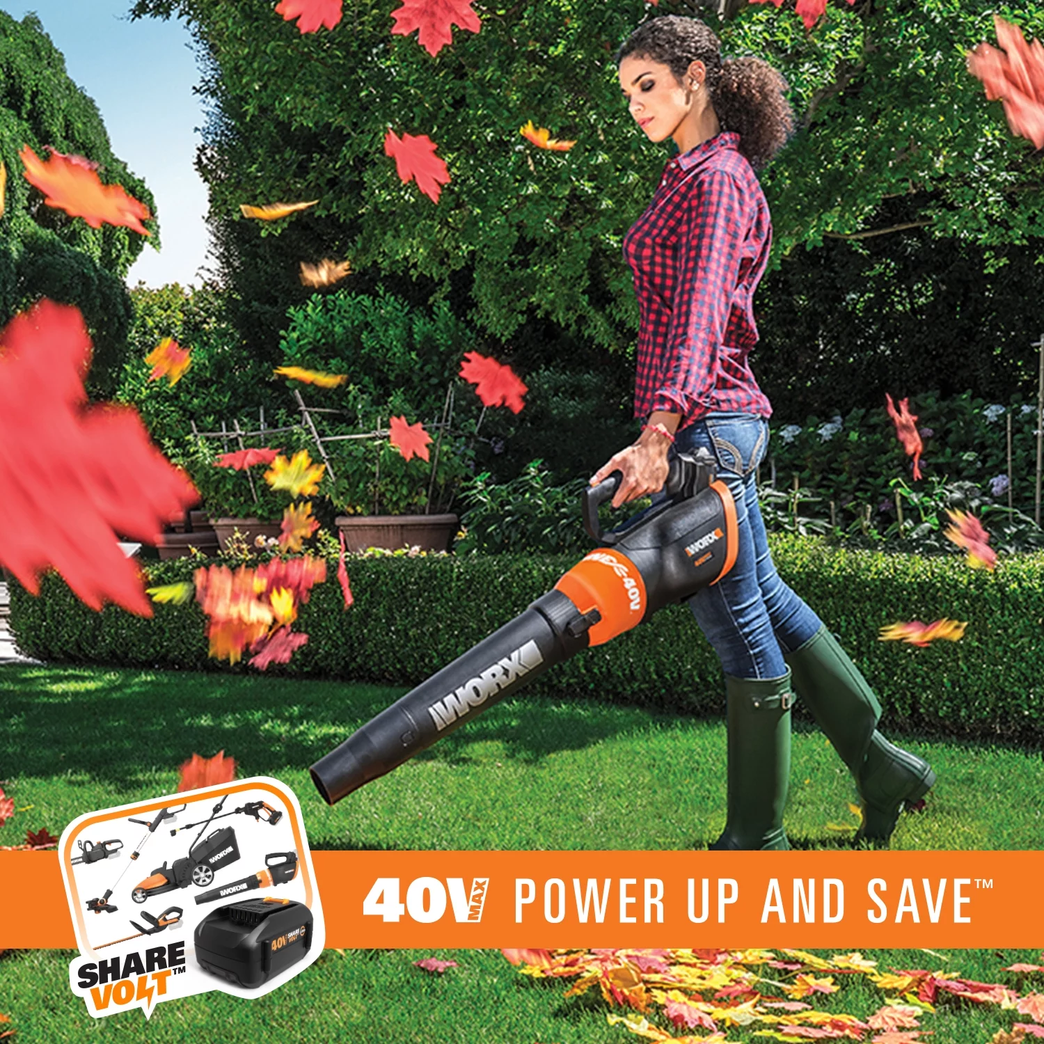 WORX WG580 40V Li-ion Cordless Sweeper/Blower