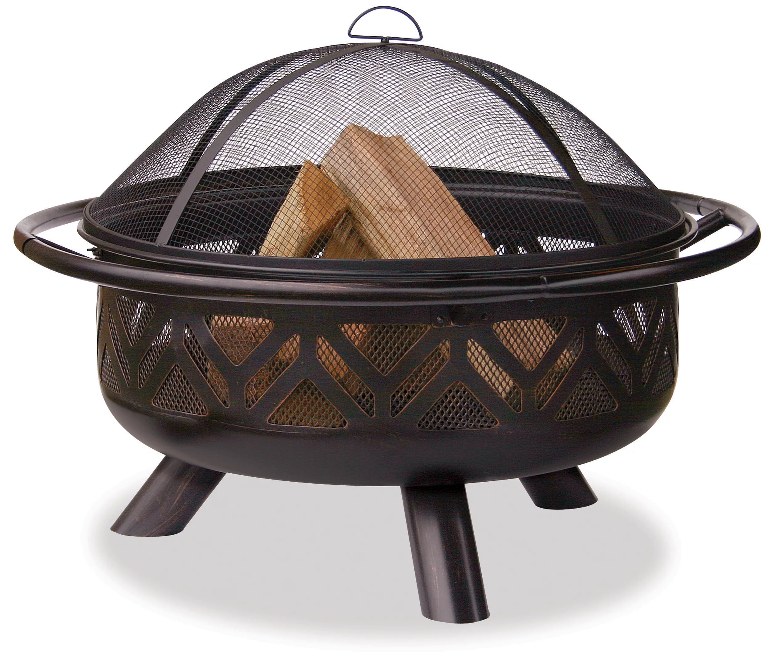Endless Summer Wood Burning Geometric Outdoor Fire Pit, 36 in.