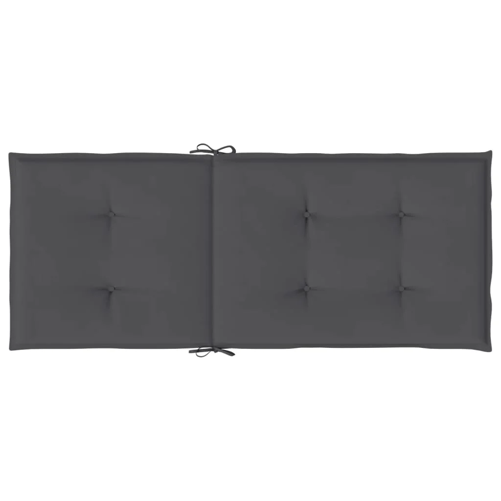 Garden Highback Chair Cushions 2 pcs Anthracite 47.2