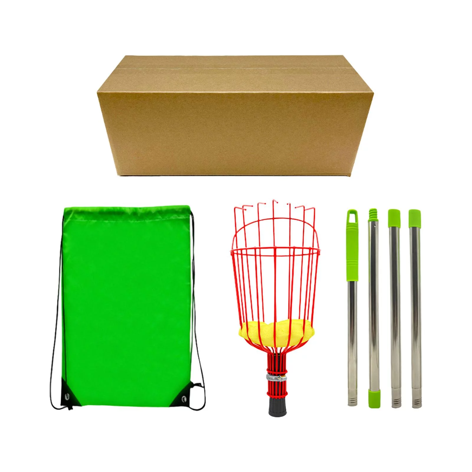 Fruit Picker Fruit Picking Equipment Portable Tree Picker Fruit Catcher Device Fruit Picking Harvester for Pear Peach Garden Cherry Mango 1.6 Meter