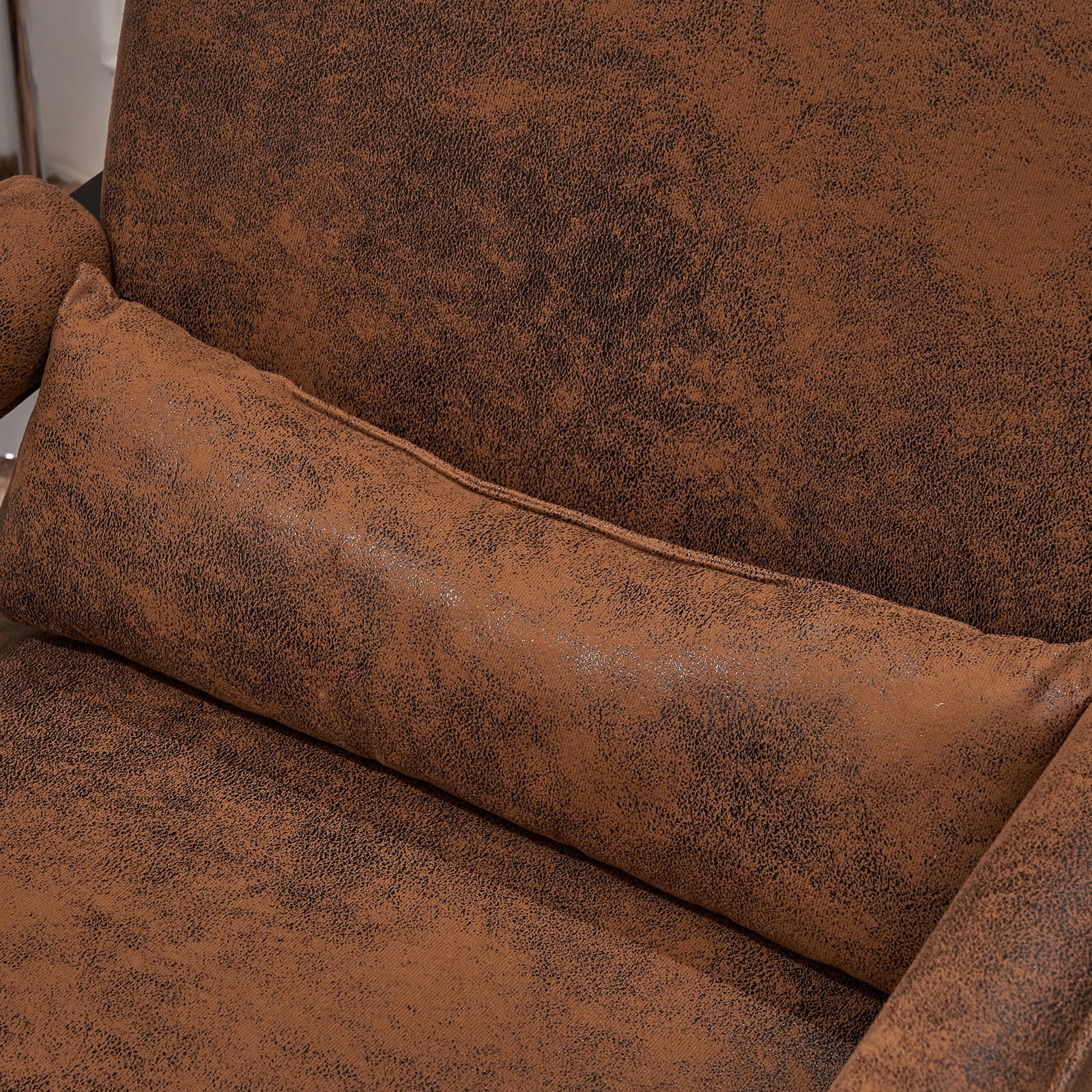 Single Iron Frame Chair Orange Bronzing Cloth Indoor Leisure Chair